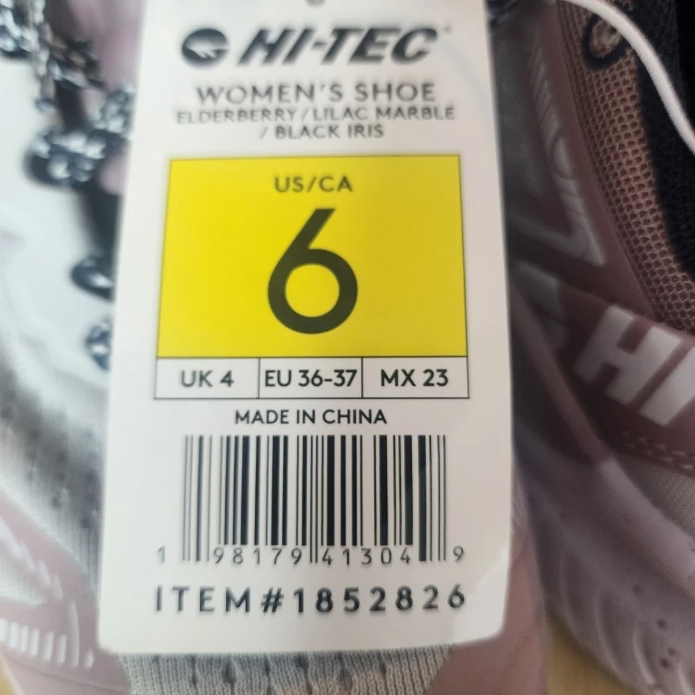 Hi-Tec Women's Size 6 Lilac and Navy Trail Shoes Sneakers New - Picture 6 of 7